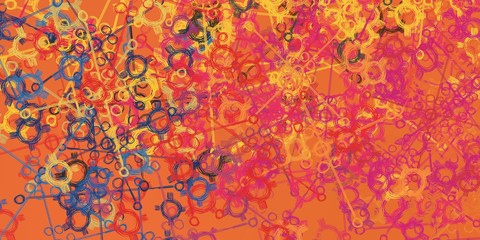 Artistic sketch backdrop material. Abstract geometric pattern. Chaos and random. Modern art drawing painting. 2d illustration. Digital texture wallpaper. 