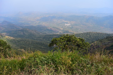 Naklejka premium View of Cumbam Valley from Meghamalai Hills in Tamil Nadu