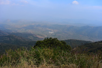 Naklejka premium View of Cumbam Valley from Meghamalai Hills in Tamil Nadu