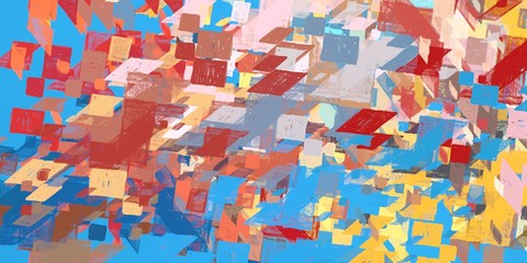 Artistic sketch backdrop material. Abstract geometric pattern. Chaos and random. Modern art drawing painting. 2d illustration. Digital texture wallpaper. 