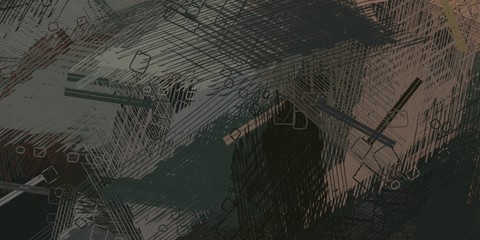 Artistic sketch backdrop material. Abstract geometric pattern. Chaos and random. Modern art drawing painting. 2d illustration. Digital texture wallpaper. 