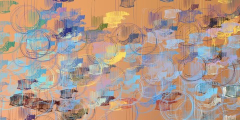 Abstract modern painting. Digital art illustration. Artistic abstraction.