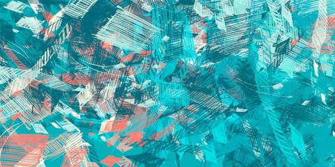 Modern artwork. 2d illustration. Digital painting. 