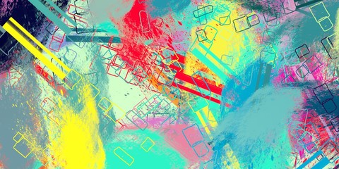 Abstract painting. Modern artwork. 2d illustration.