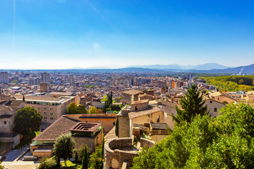 Fototapeta na wymiar Cityscape, view of Girona, Catalonia, Spain
