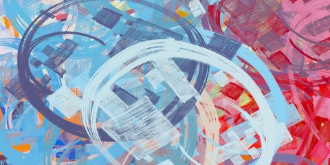 Modern abstract artwork. 2d illustration.
