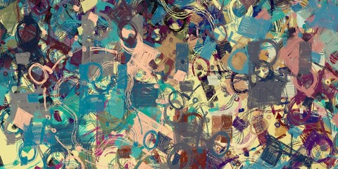 Modern abstract artwork. 2d illustration.