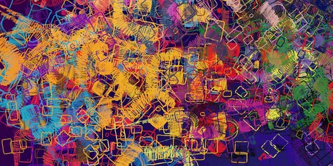 Abstract digital painting. Modern Art.