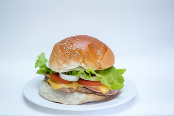 hamburgo, chatear, alimento, sandes, pães, queijo, coque, carne, carne, rápido, cheeseburger,...