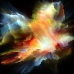 Obraz na płótnie Canvas Synergies of Colorful Paint Splash Explosion