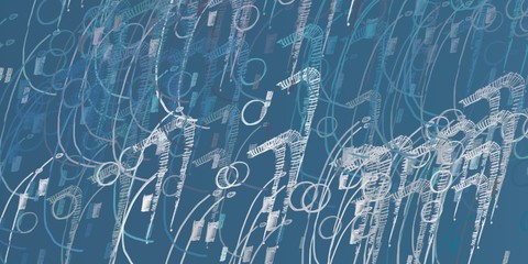 Abstract modern art. 2d illustration.