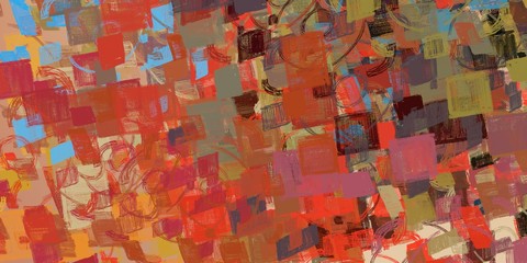 Abstract modern art. 2d illustration.