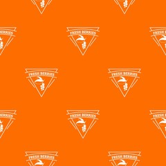 Fresh berries pattern vector orange for any web design best