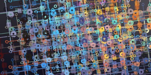 Fototapeta premium Abstract 2d illustration painting.