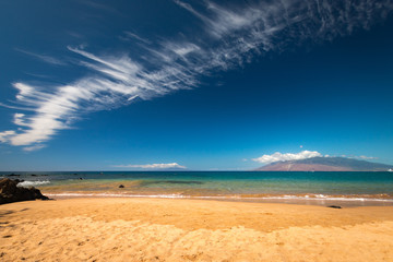 Fototapeta na wymiar Mokapu Beach Park, Wailea, Kihei, Maui, Hawaii, USA
