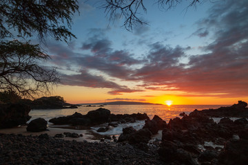 Sunset at Makena Bay, Maui, Hawaii, USA