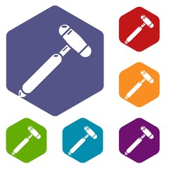 Medical mallet icon. Simple illustration of medical mallet vector icon for web.