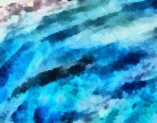 Detailed close-up grunge clouds abstract background. Dry brush strokes hand drawn oil painting on canvas texture. Creative simple pattern for graphic work, web design or wallpaper. Chaotic splashes.