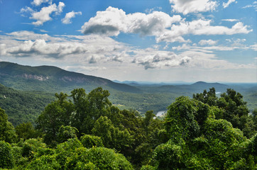 Blue Ridge Parkway View of Appalachian Mountains Landscape