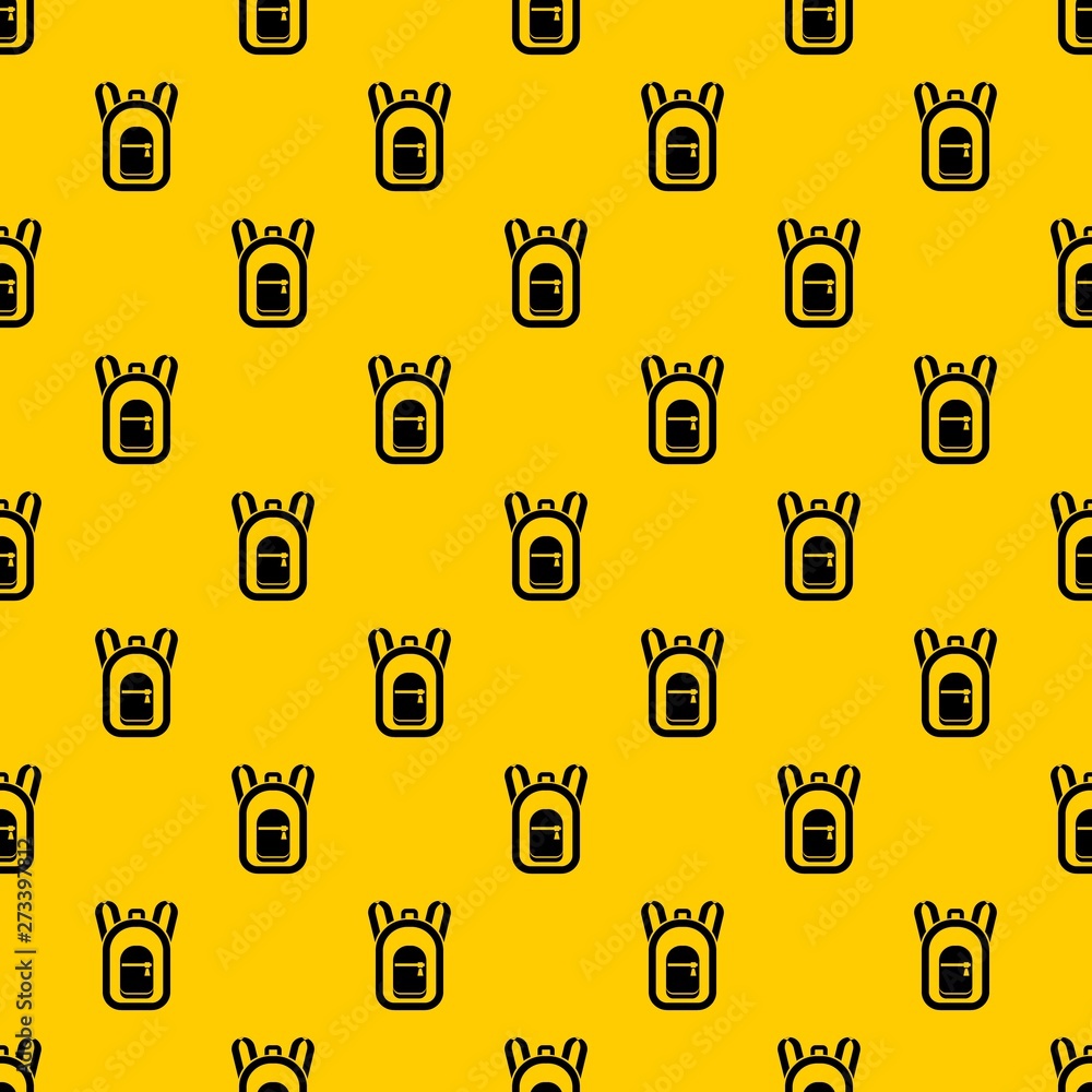 Poster backpack pattern seamless vector repeat geometric yellow for any design