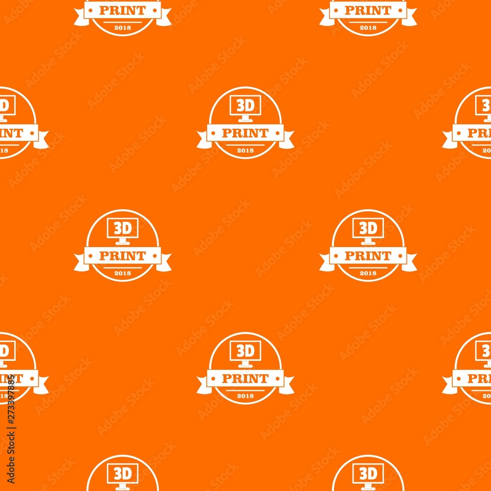 Poster cube 3d printing pattern vector orange for any web design best