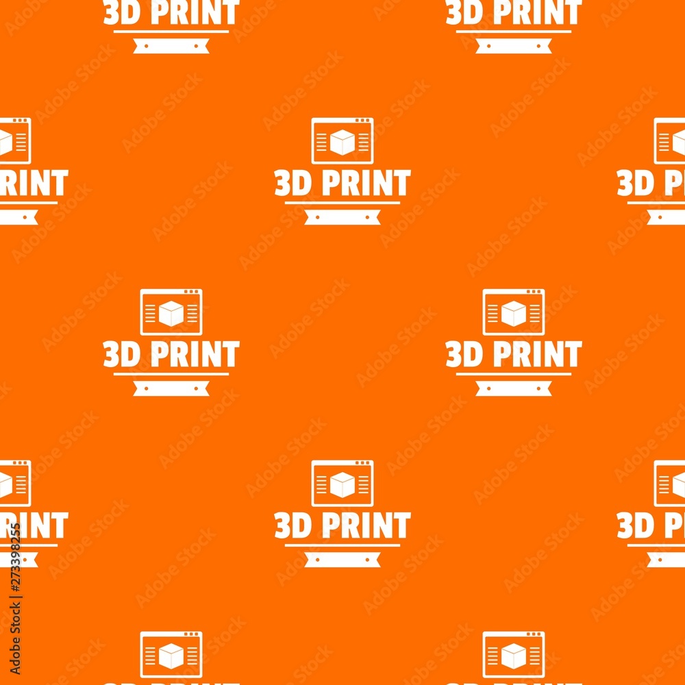 Poster material 3d printing pattern vector orange for any web design best