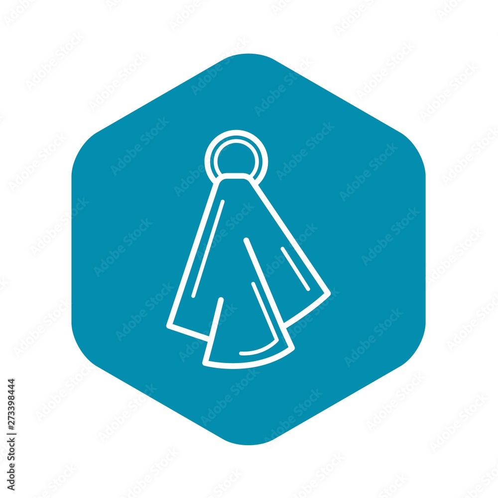 Poster fabric towel icon. outline fabric towel vector icon for web design isolated on white background