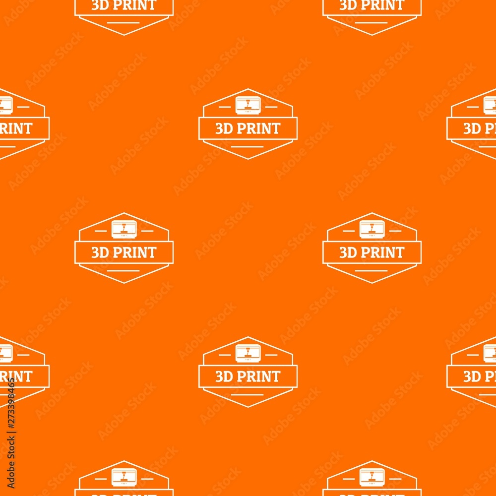 Poster technology 3d printing pattern vector orange for any web design best