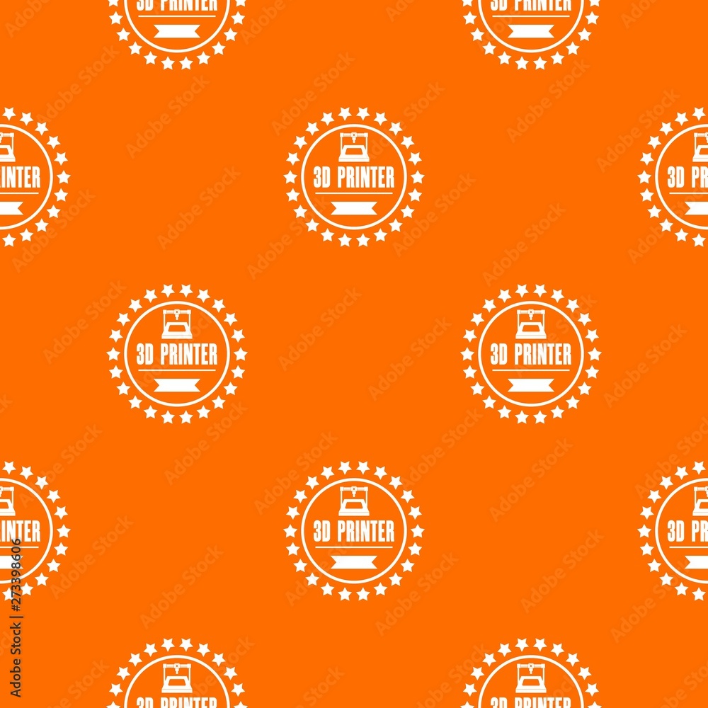 Poster prototype 3d printing pattern vector orange for any web design best