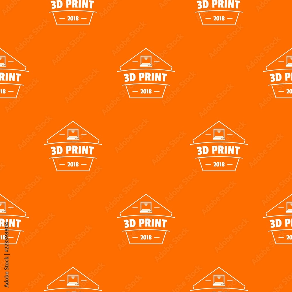 Poster design 3d printing pattern vector orange for any web design best