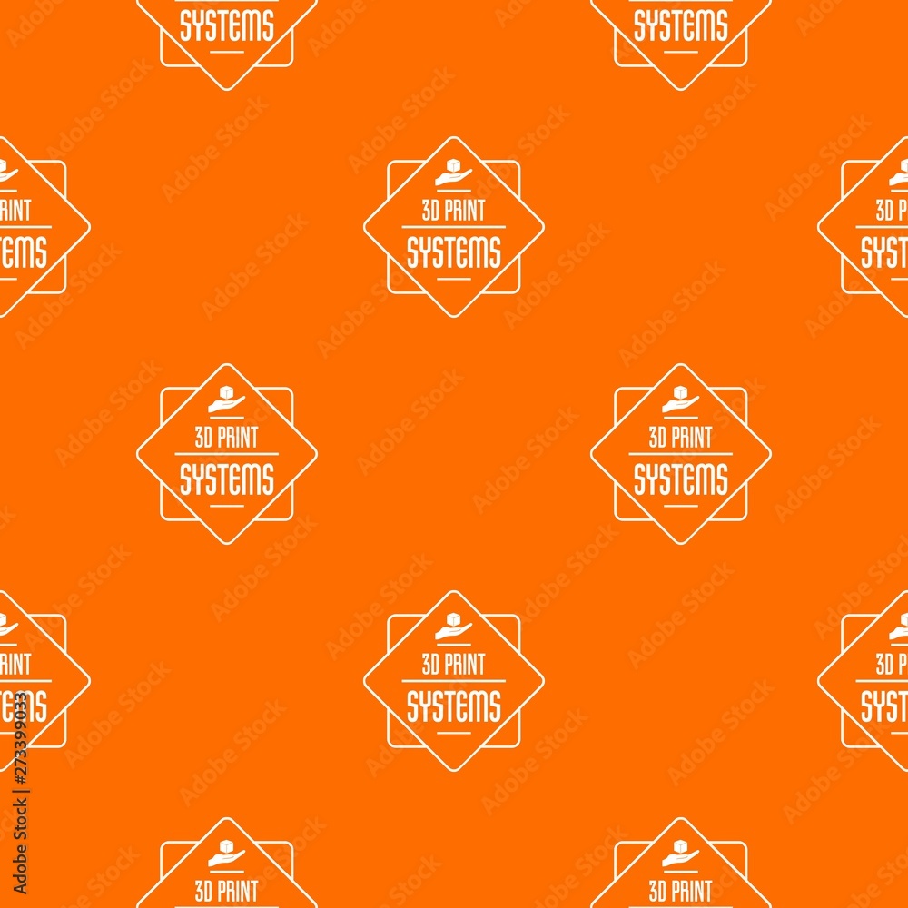 Poster systems 3d printing pattern vector orange for any web design best