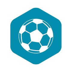Obraz premium Soccer ball icon in simple style on a white background vector illustration