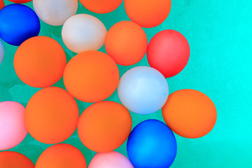 pool with colorful balloons