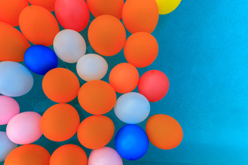 pool with colorful balloons