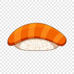 Salmon sushi icon. Cartoon illustration of salmon sushi vector icon for web