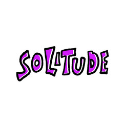 Solitude hand drawn text. Vector word concept. 