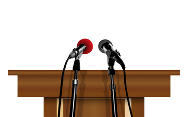 microphone on the lectern 