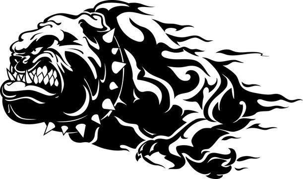 Bulldog Rage Abstract Flame