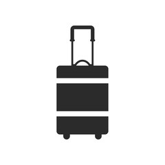 Travel bag icon vector template. Tourism vacation isolated sign. Traveling symbol on white background