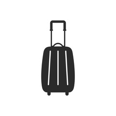 Travel bag icon vector template. Tourism vacation isolated sign. Traveling symbol on white background