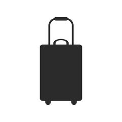 Travel bag icon vector template. Tourism vacation isolated sign. Traveling symbol on white background