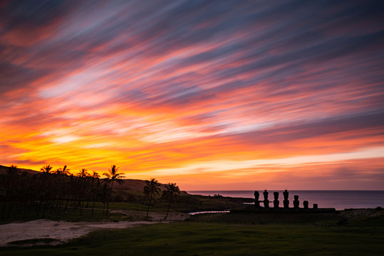 Moais en Isla de Pascua
