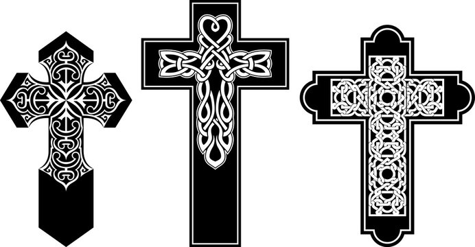 Celtic Cross, Stylized Crucifix Vector