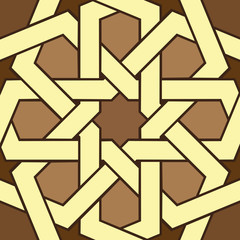 Seamless Islamic Ornament Geometric Art