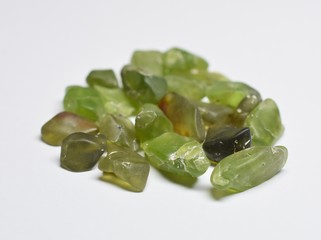 Peridot tumbled gemstones