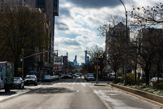 Seventh Avenue (Fashion Avenue) And Known As Adam Clayton Powell Jr. Boulevard In Harlem, New York City