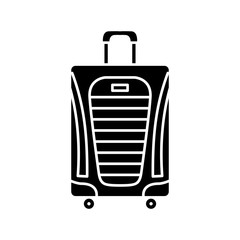 Black and white suitcase icon.