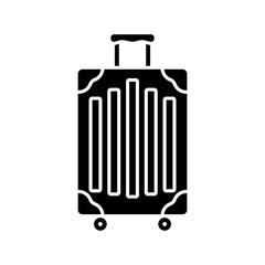 Black and white suitcase icon.