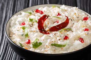 Thayir Saadam (Curd Rice) Recipe where  steamed rice and plain curd or with additional tempering of...
