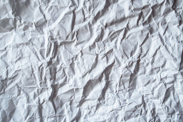 Crumpled white paper background